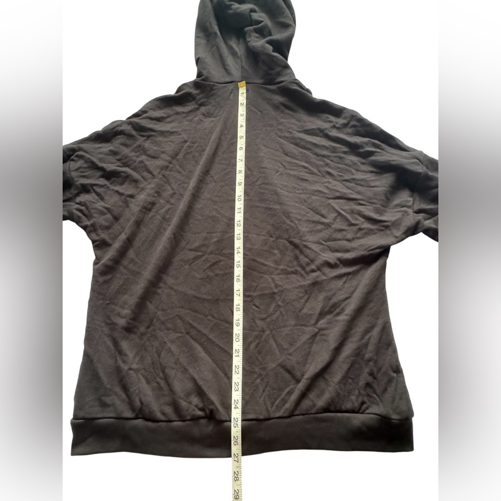 Lauren Moshi Koa Crystal Opal Butterfly Embellished Zip Black Hoodie Size Large - Picture 13 of 13